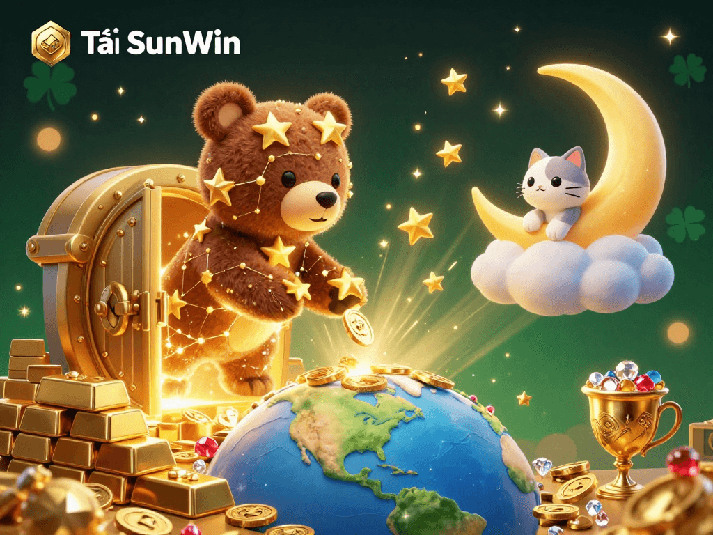 Tải SunWin and discover endless gaming with vibrant elements of online gambling in a rich 3D illustration.