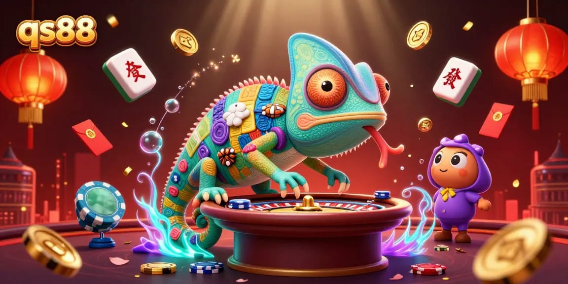 Experience exciting wins at qs88 with a vibrant 3D casino scene showcasing vibrant game elements.
