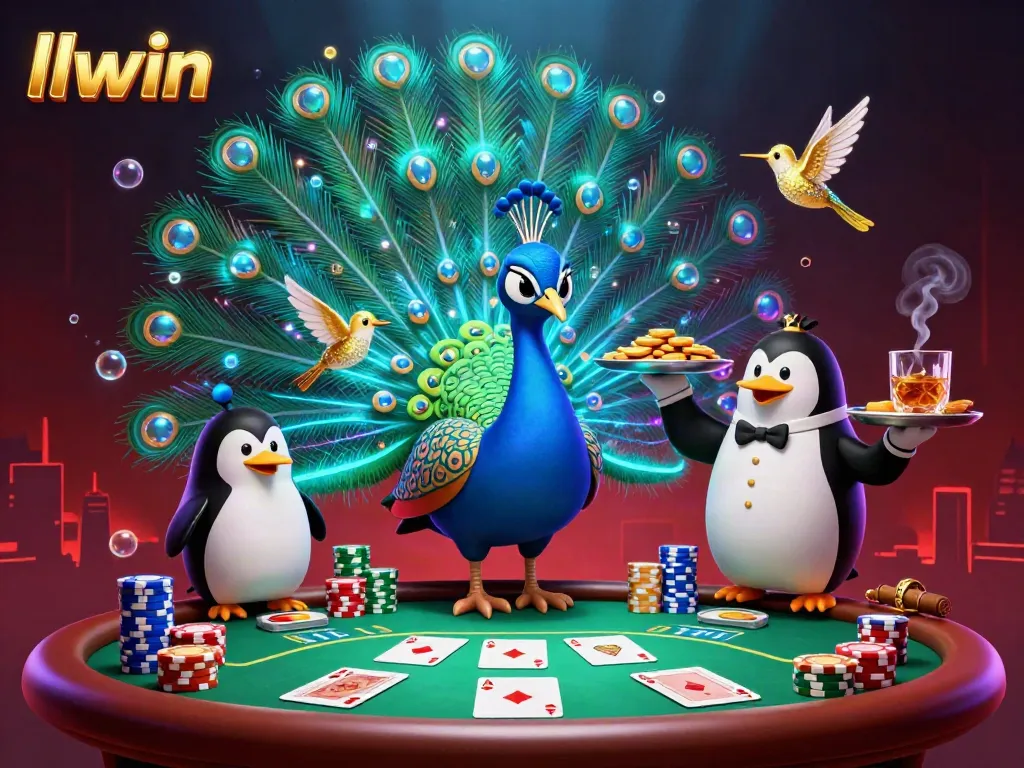 Experience the vibrant action of llwin as characters engage in a colorful casino setting.
