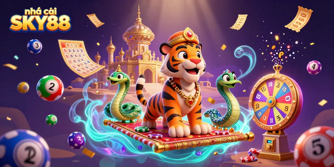Engage with the vibrant experience of nhà cái SKY88 as illustrated in an ultra-detailed 3D casino scene.