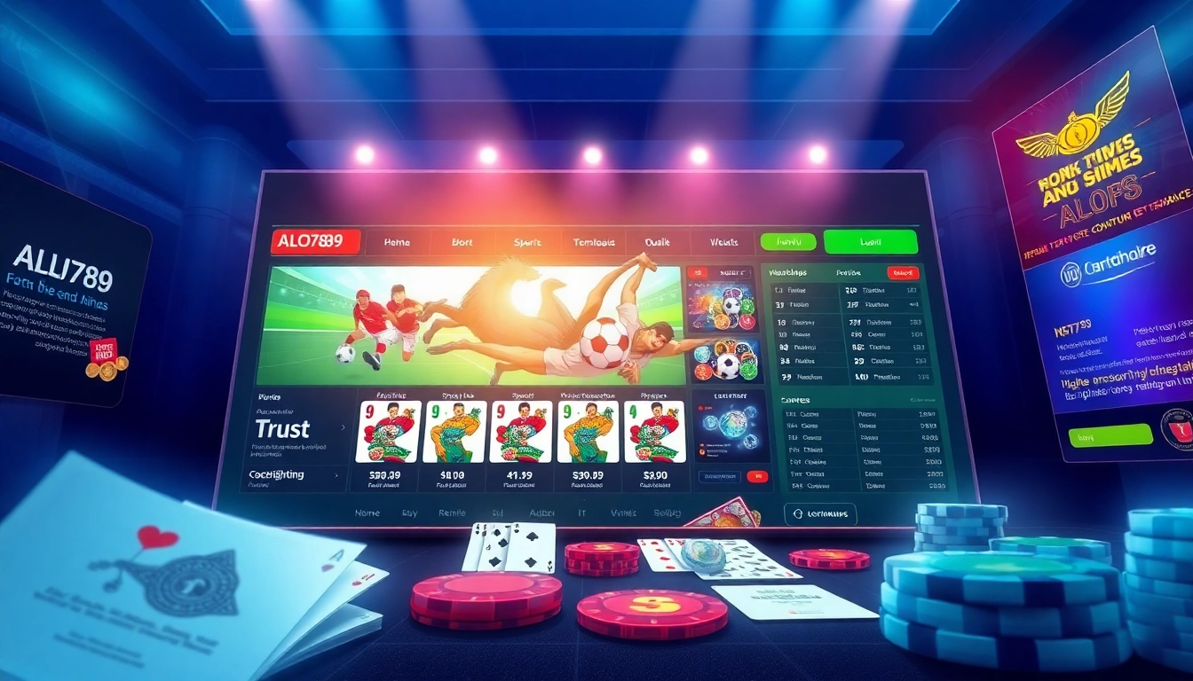 Dynamic interface of ALo789, a leading online betting platform with engaging features.