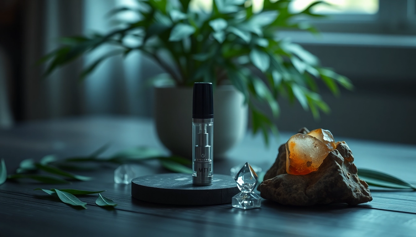 Buy DMT online: Discover the premium DMT vape cartridge on a rustic wooden surface.