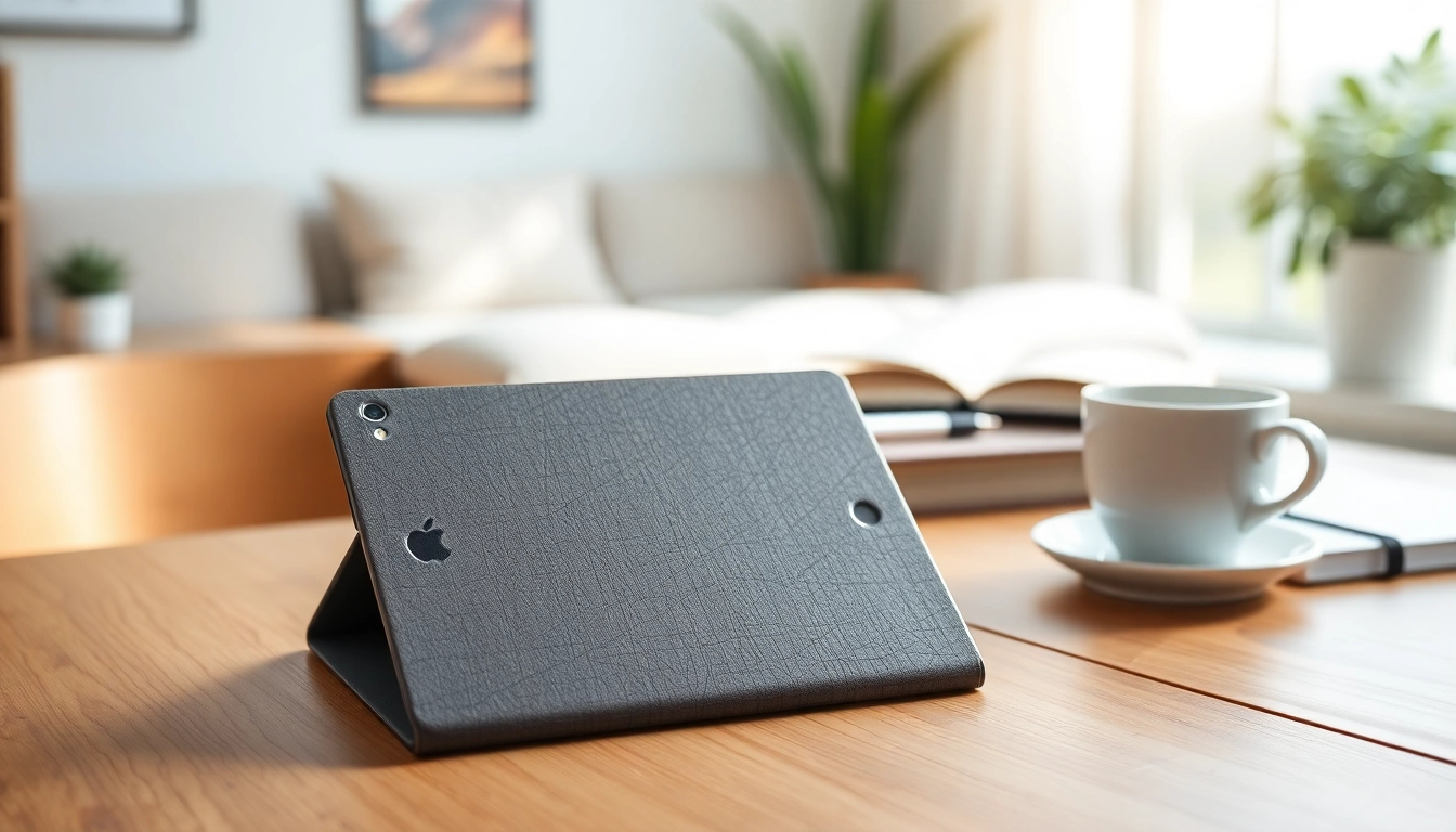 Fundas para iPad elegantes y funcionales en un entorno acogedor.
